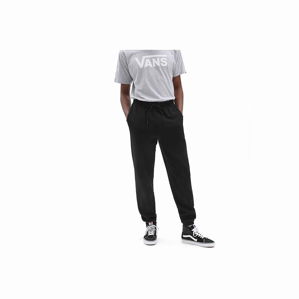 Men\'s Vans Basic Fleece Pants Black | USA67902