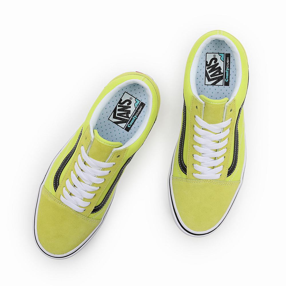 Men's Vans Basics ComfyCush Old Skool Sneakers Yellow | USA94157