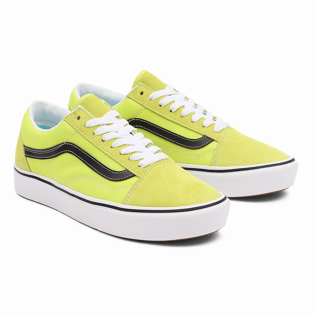 Men\'s Vans Basics ComfyCush Old Skool Sneakers Yellow | USA94157