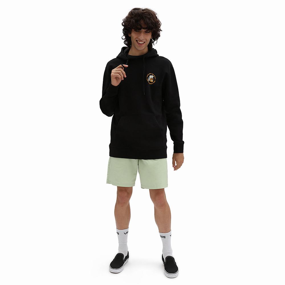 Men's Vans Beer Skull Hoodie Black | USA74925