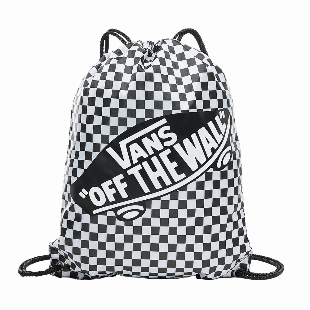 Men\'s Vans Benched Bags Black / White | USA32580