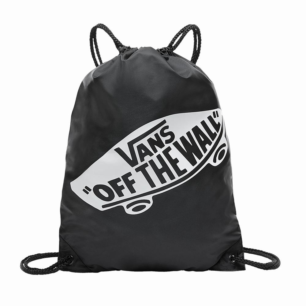 Men\'s Vans Benched Cinch Bags Black | USA16382