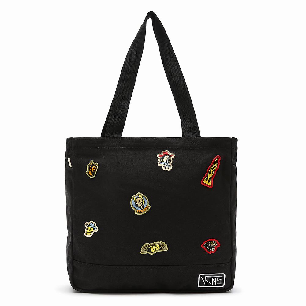 Men\'s Vans Berle Tote Bags Black | USA30928