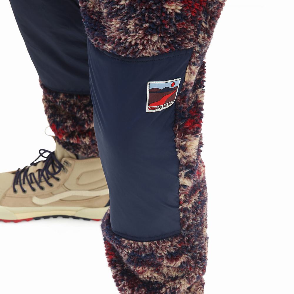 Men's Vans Blocked Relaxed Fleece Pants Multicolor | USA89460