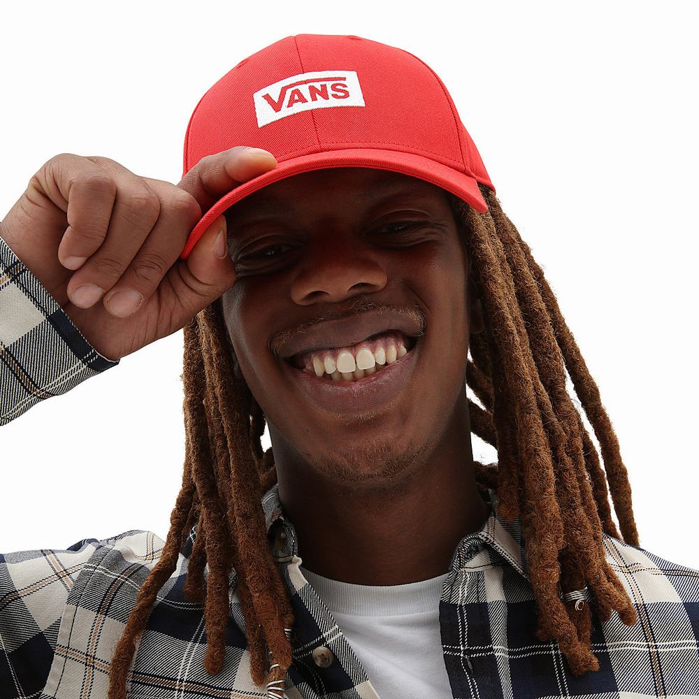 Men's Vans Boxed Structured Jockey Hats Red | USA47289