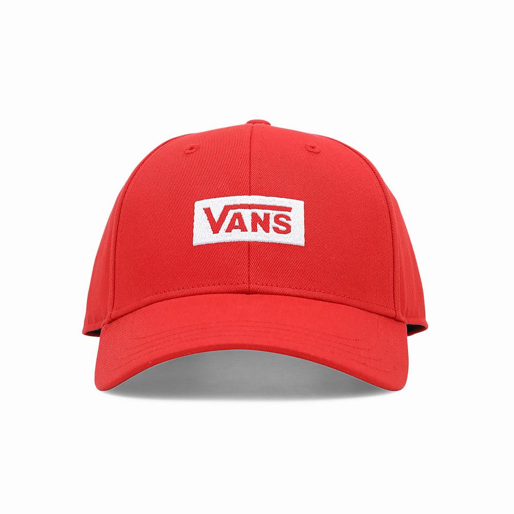 Men\'s Vans Boxed Structured Jockey Hats Red | USA47289