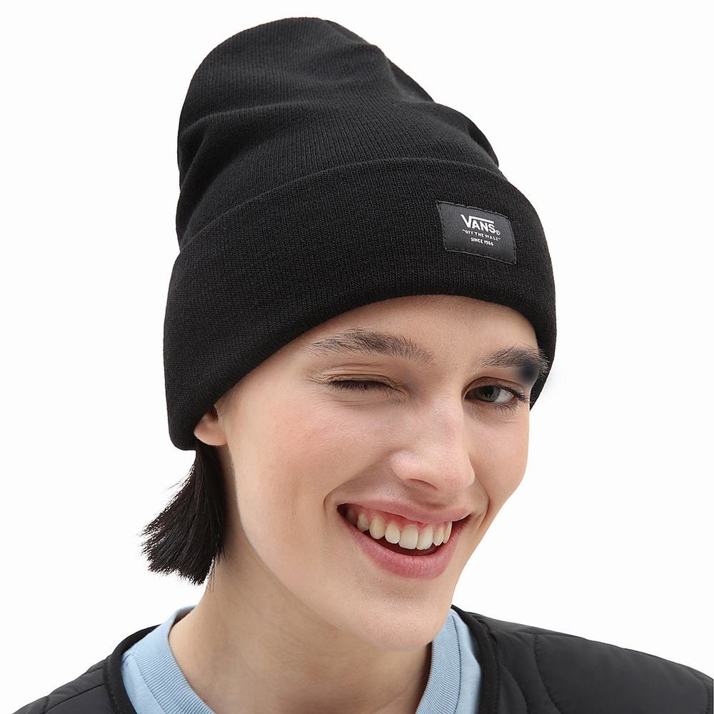 Men's Vans Breakin Curfew Beanie Black | USA54329