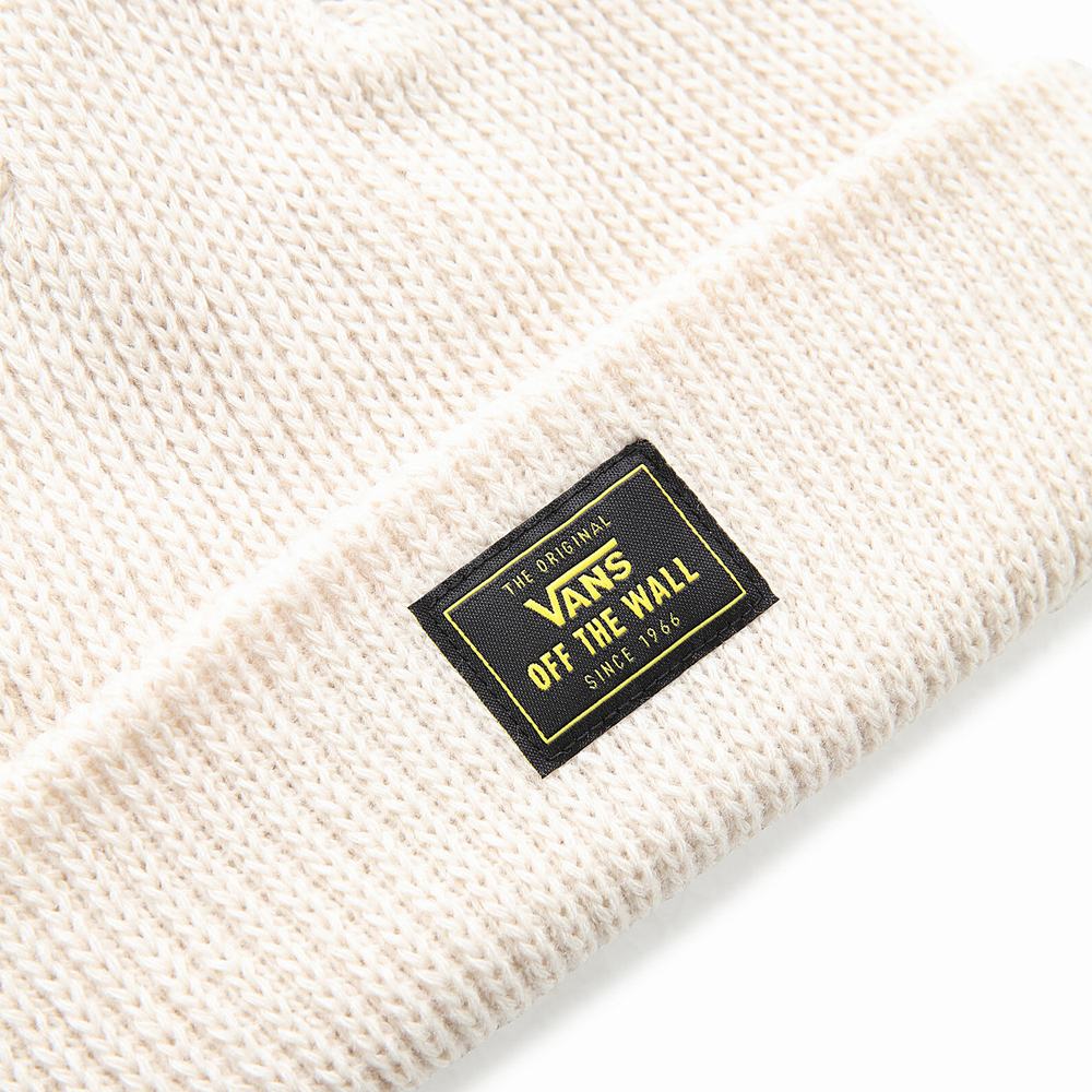 Men's Vans Bruckner Cuff Beanie Beige | USA52734