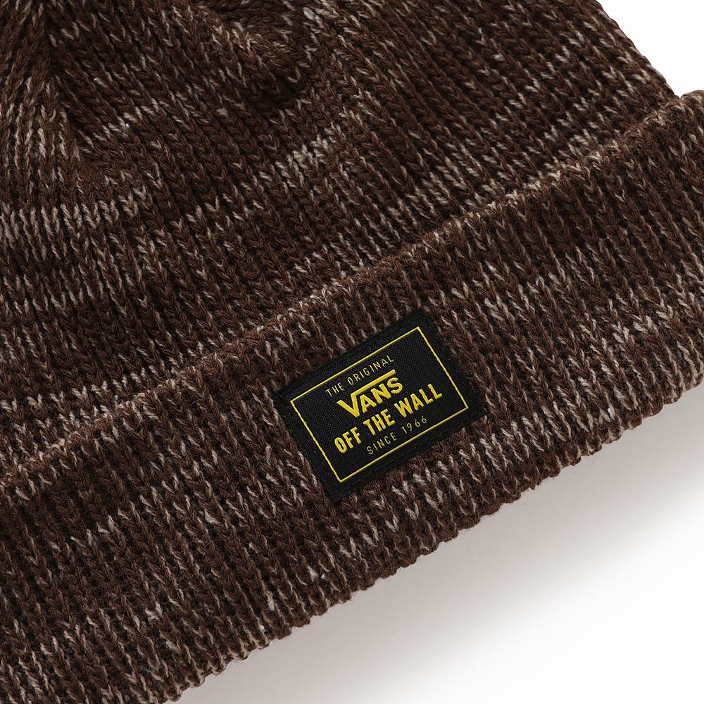 Men's Vans Bruckner Cuff Beanie Brown | USA78316