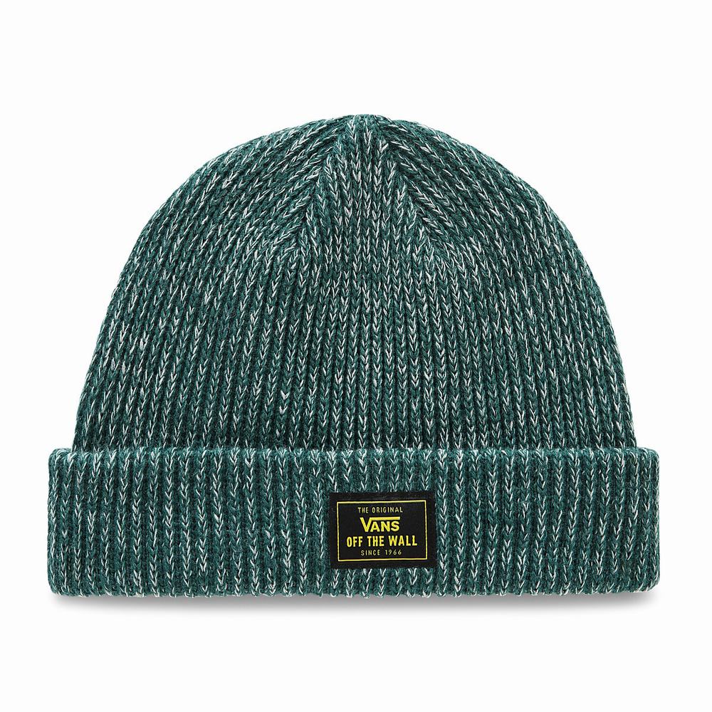 Men\'s Vans Bruckner Cuff Beanie Green | USA65491