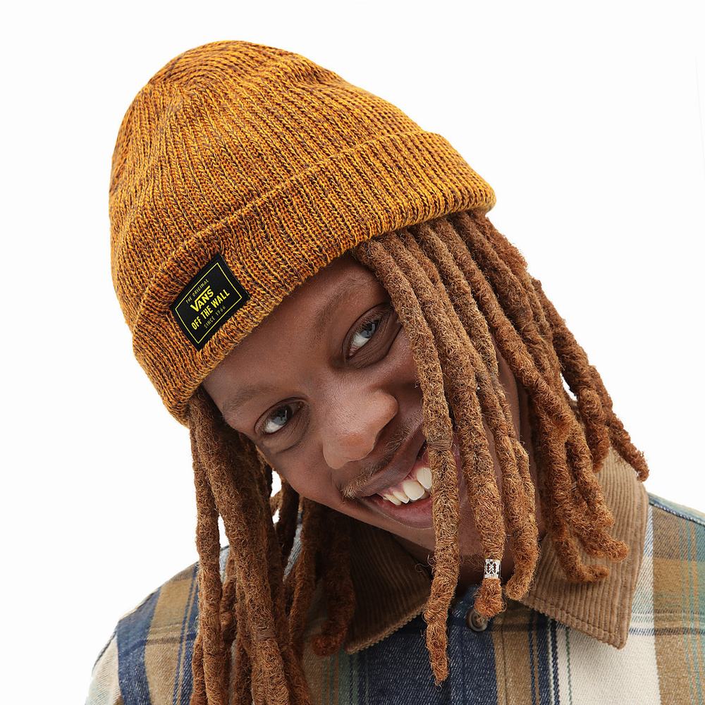 Men's Vans Bruckner Cuff Beanie Orange | USA70952