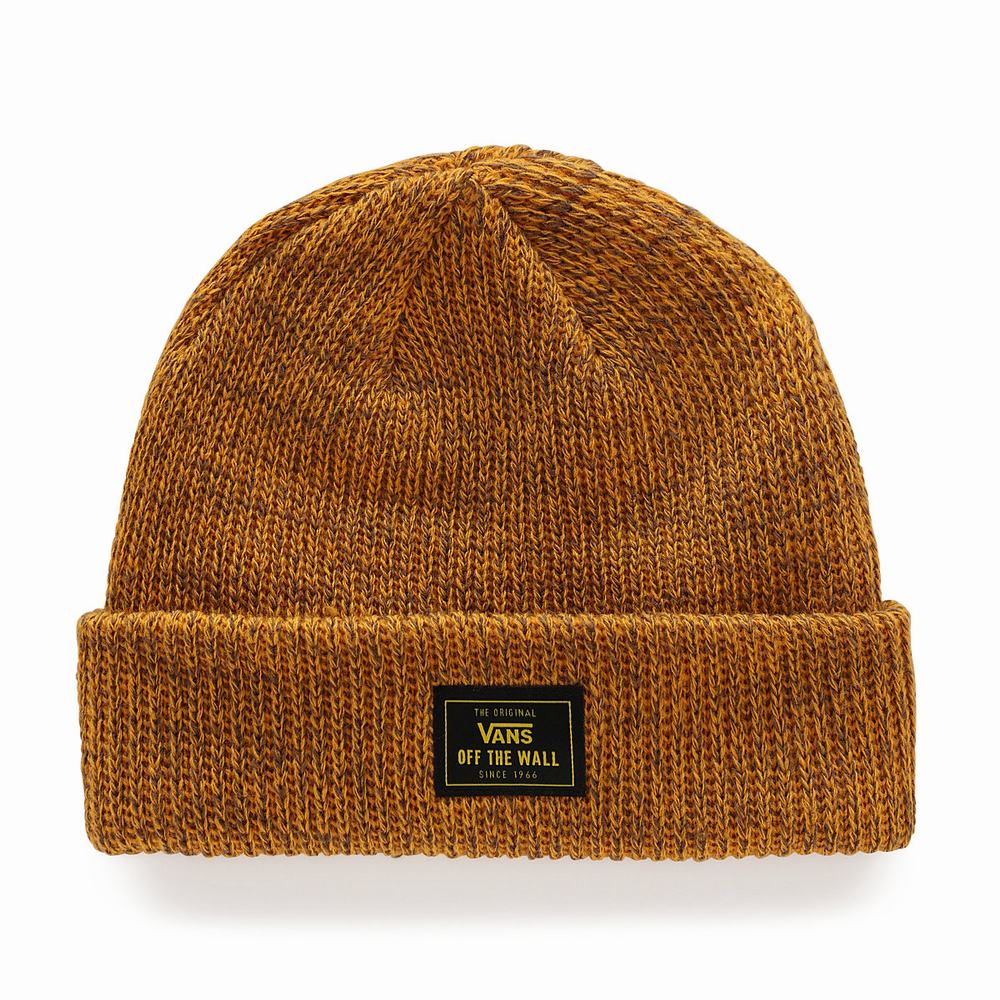 Men\'s Vans Bruckner Cuff Beanie Orange | USA70952