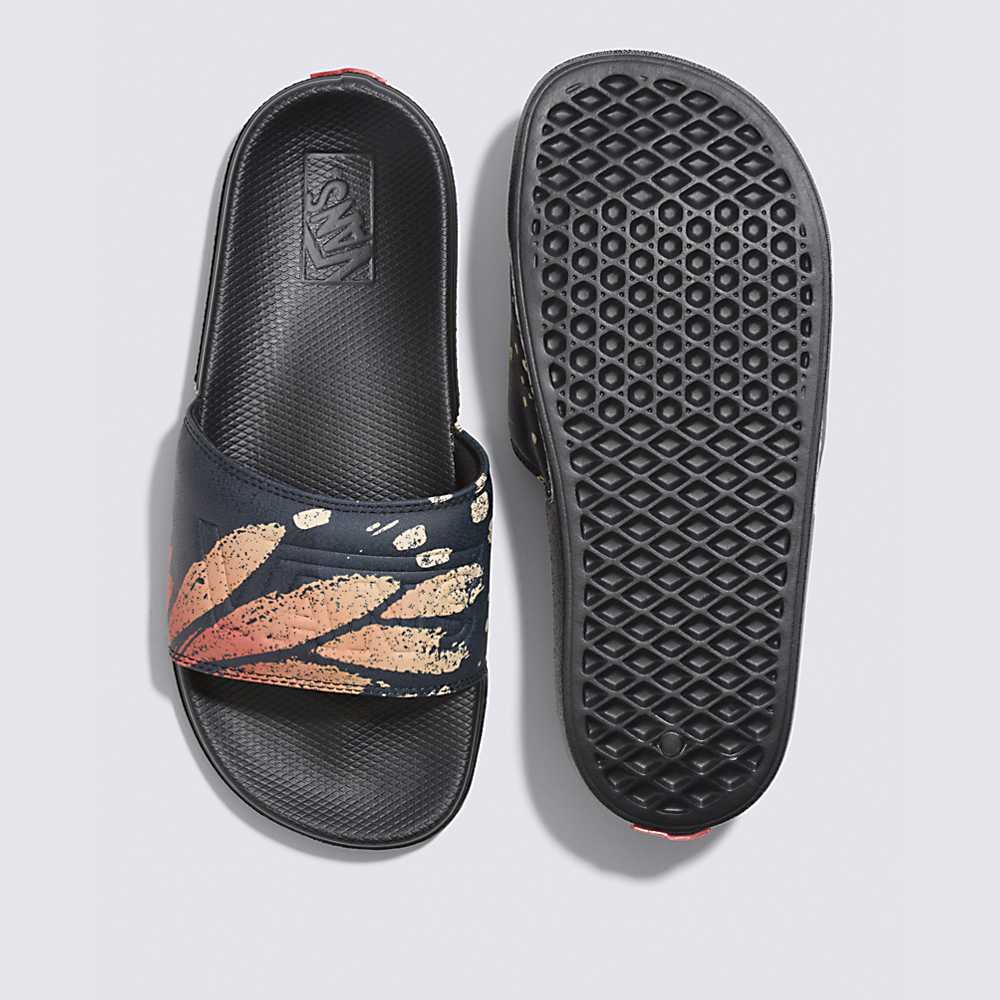 Men's Vans Butterfly La Costa Slide-On Slides Black | USA97231