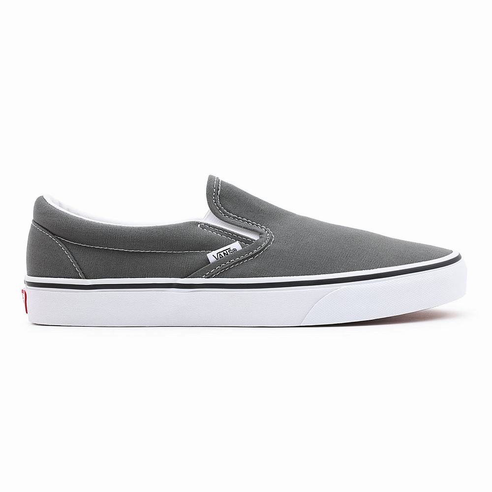 Men's Vans Canvas Classic Slip On Shoes Grey | USA60279