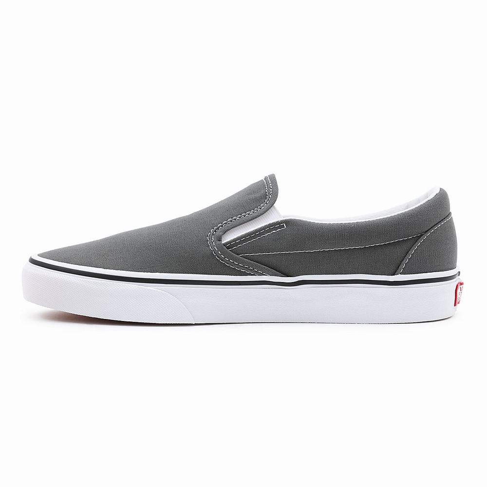 Men's Vans Canvas Classic Slip On Shoes Grey | USA60279