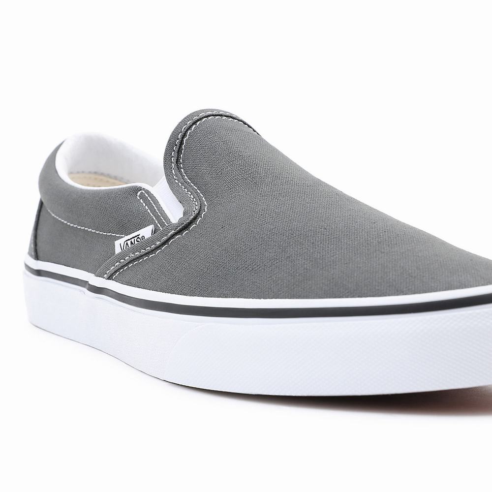 Men's Vans Canvas Classic Slip On Shoes Grey | USA60279