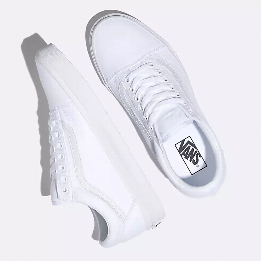 Men's Vans Canvas Old Skool Sneakers White | USA98071