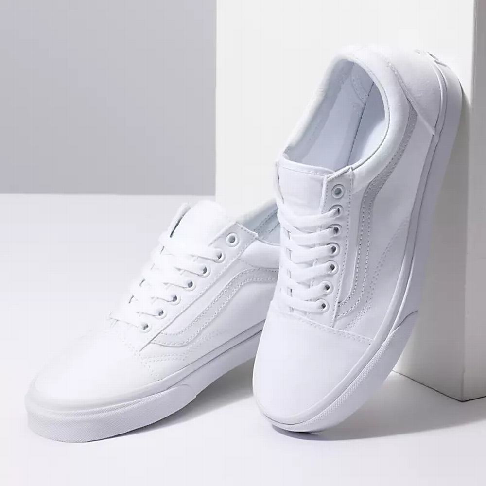 Men's Vans Canvas Old Skool Sneakers White | USA98071