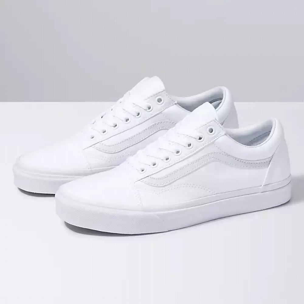 Men\'s Vans Canvas Old Skool Sneakers White | USA98071