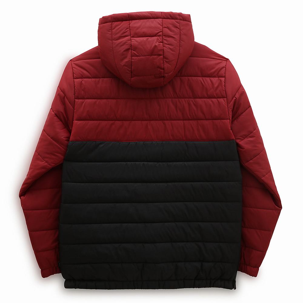 Men's Vans Carlton Puffer Jackets Red | USA09815