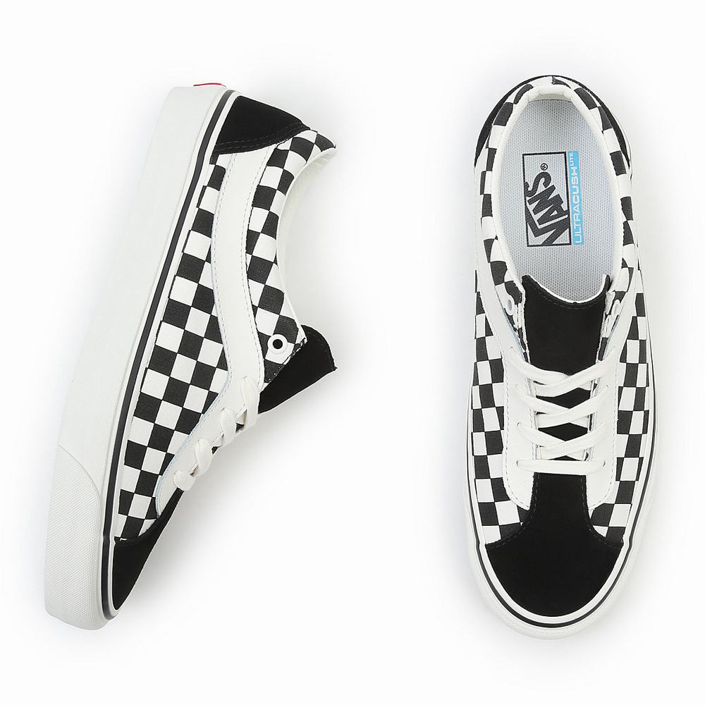 Men's Vans Checkerboard Bold NI Sneakers Black | USA40756