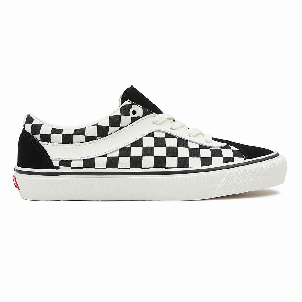 Men's Vans Checkerboard Bold NI Sneakers Black | USA40756