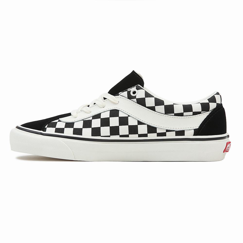 Men's Vans Checkerboard Bold NI Sneakers Black | USA40756