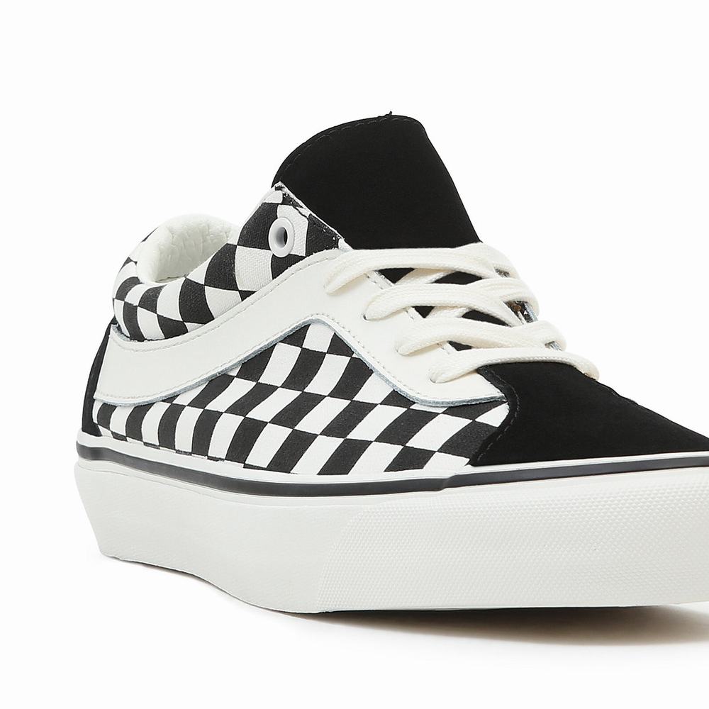 Men's Vans Checkerboard Bold NI Sneakers Black | USA40756