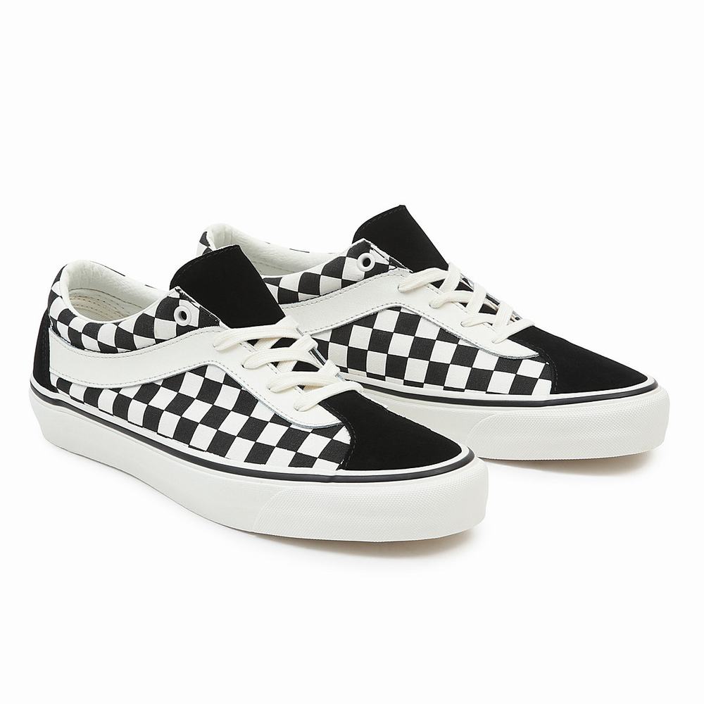 Men\'s Vans Checkerboard Bold NI Sneakers Black | USA40756