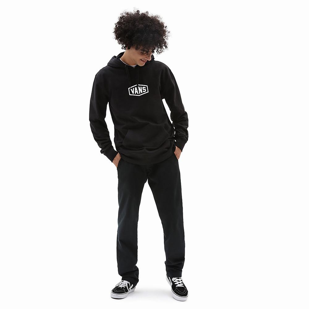 Men's Vans Checkerboard Research Hoodie Black | USA34582