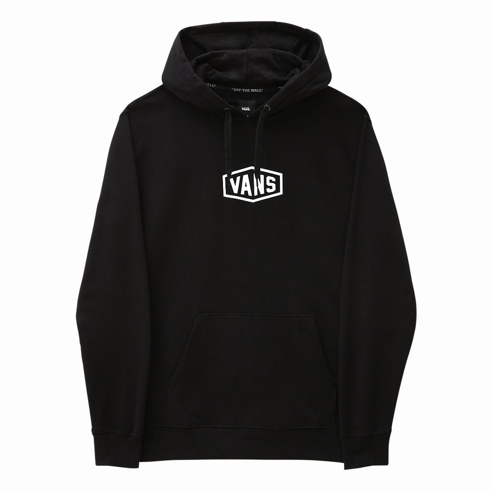 Men's Vans Checkerboard Research Hoodie Black | USA34582