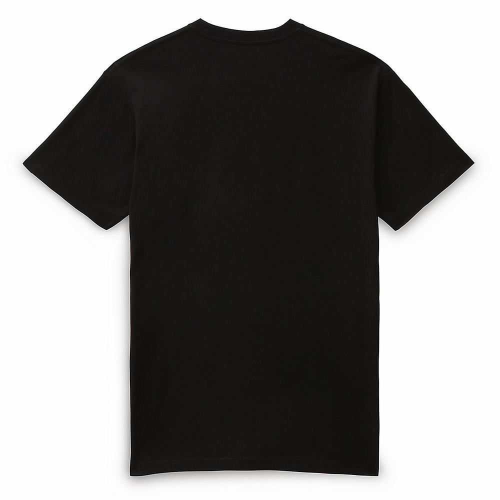 Men's Vans Checkerboard Research T Shirts Black | USA83564