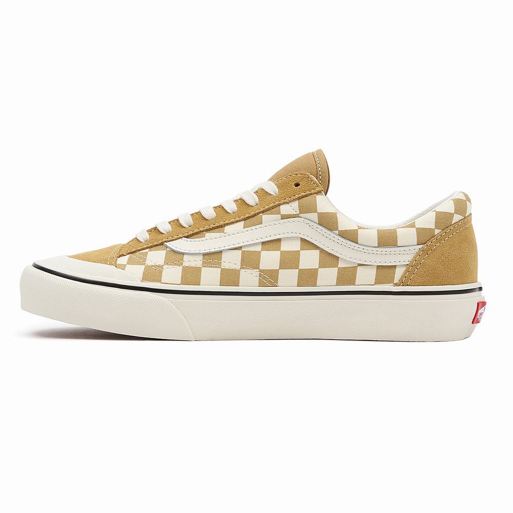 Men's Vans Checkerboard Style 36 Sf Sneakers Beige | USA69125