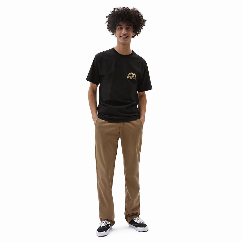 Men's Vans Chillin Since 66 T Shirts Black | USA51083