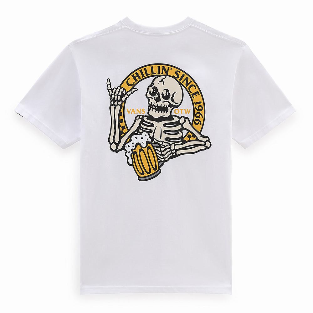 Men's Vans Chillin Since 66 T Shirts White | USA90672