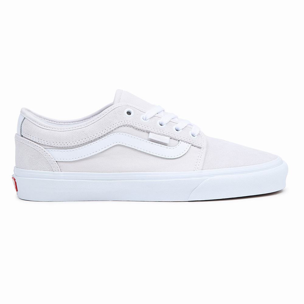 Men's Vans Chukka Low Sidestripe Sneakers White | USA02654