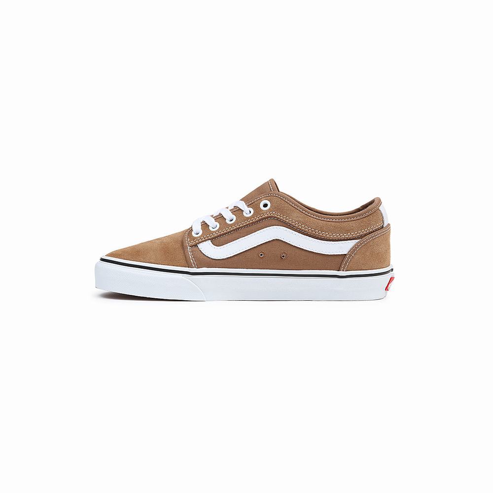 Men's Vans Chukka Low Sidestripe Sneakers Brown | USA06351