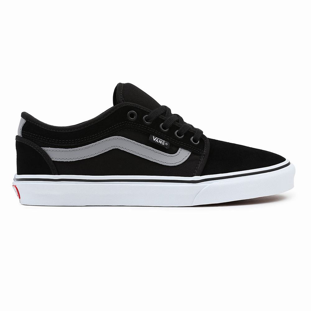 Men's Vans Chukka Low Sidestripe Sneakers Black | USA37842