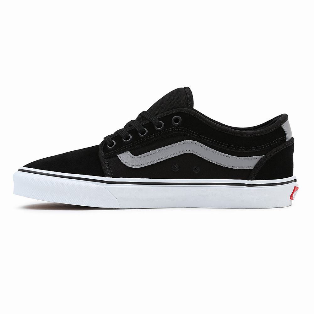 Men's Vans Chukka Low Sidestripe Sneakers Black | USA37842