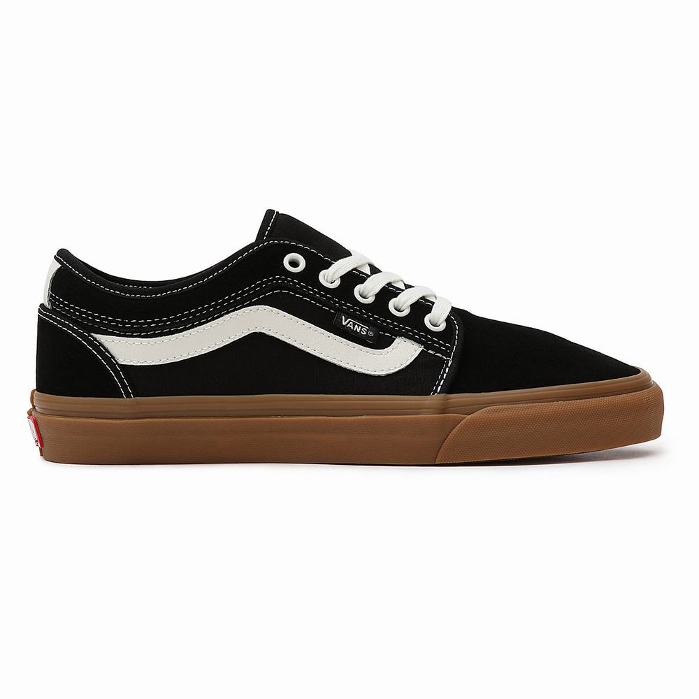 Men's Vans Chukka Low Sidestripe Sneakers Black | USA49216