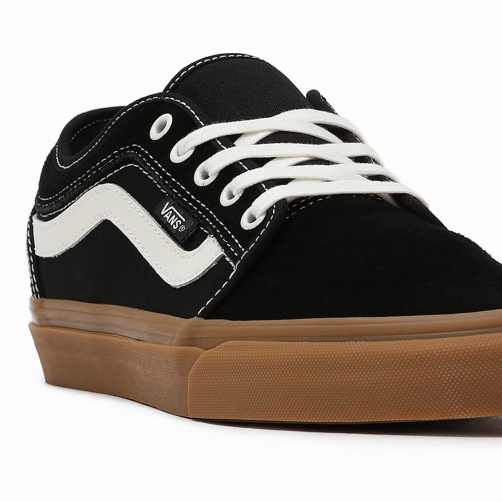 Men's Vans Chukka Low Sidestripe Sneakers Black | USA49216