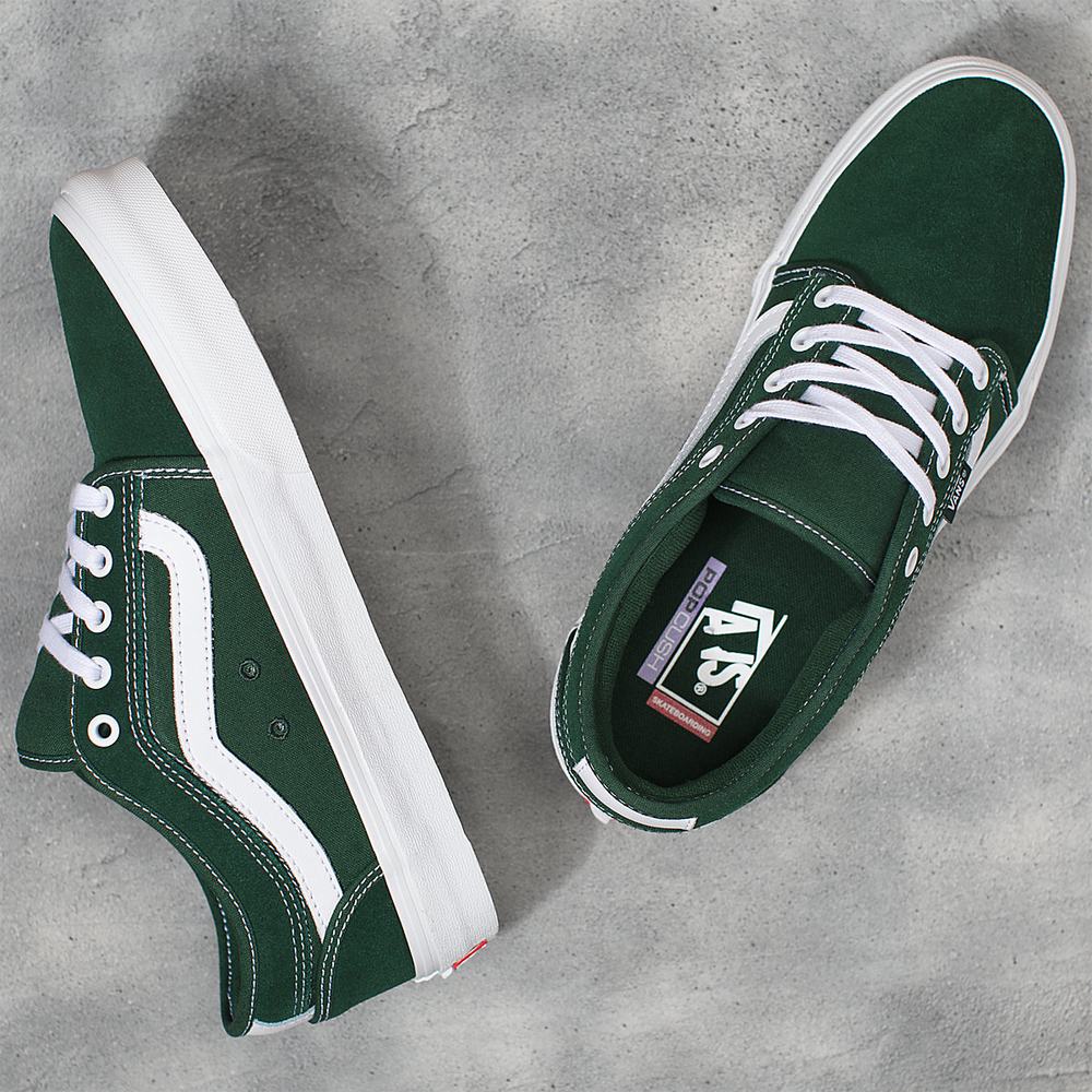 Men's Vans Chukka Low Sidestripe Sneakers Green | USA57190