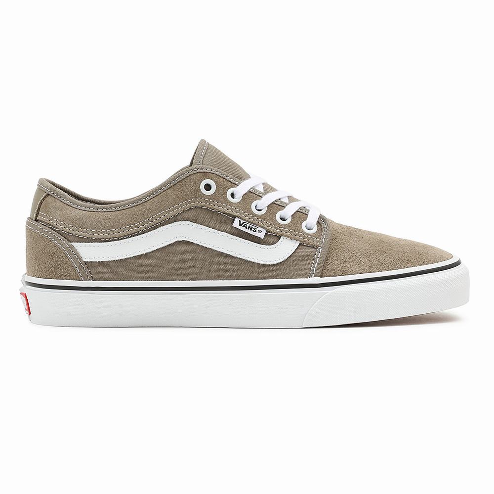 Men's Vans Chukka Low Sidestripe Sneakers Beige | USA59407