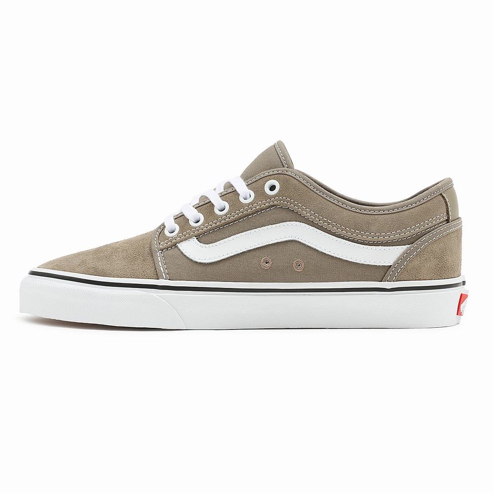 Men's Vans Chukka Low Sidestripe Sneakers Beige | USA59407