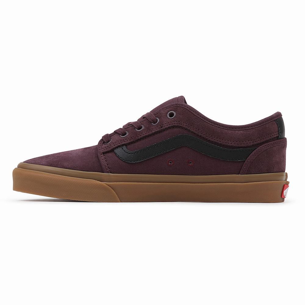 Men's Vans Chukka Low Sidestripe Sneakers Red | USA61074