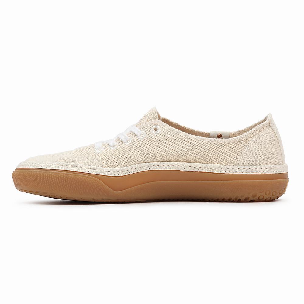 Men's Vans Circle Vee Sneakers Beige | USA96437