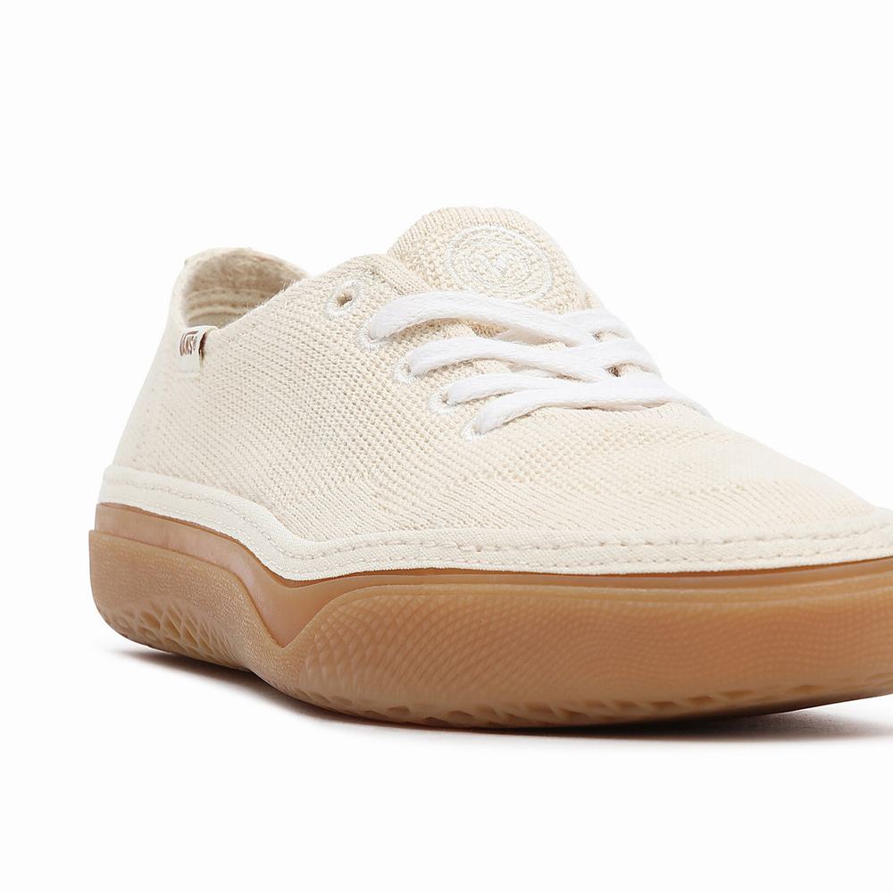 Men's Vans Circle Vee Sneakers Beige | USA96437