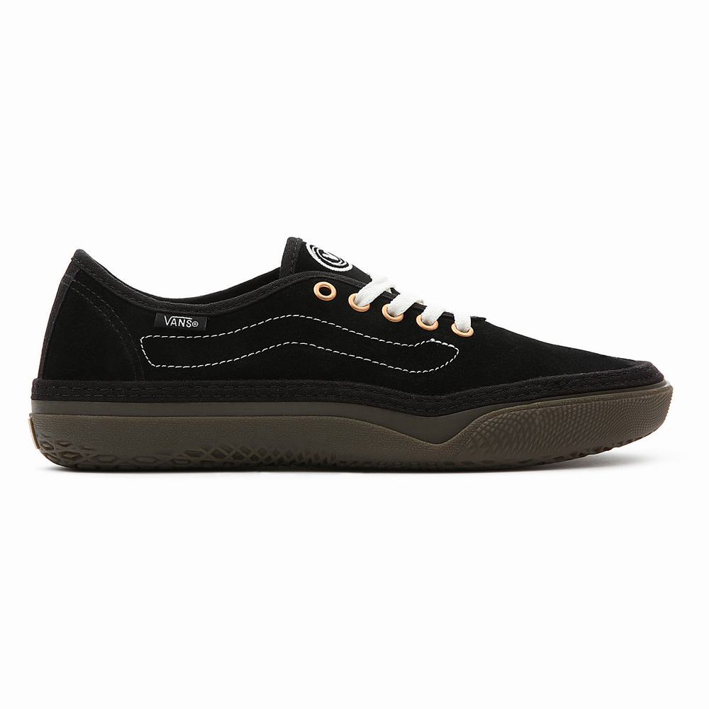 Men's Vans Circle Vee Sneakers Black | USA78490