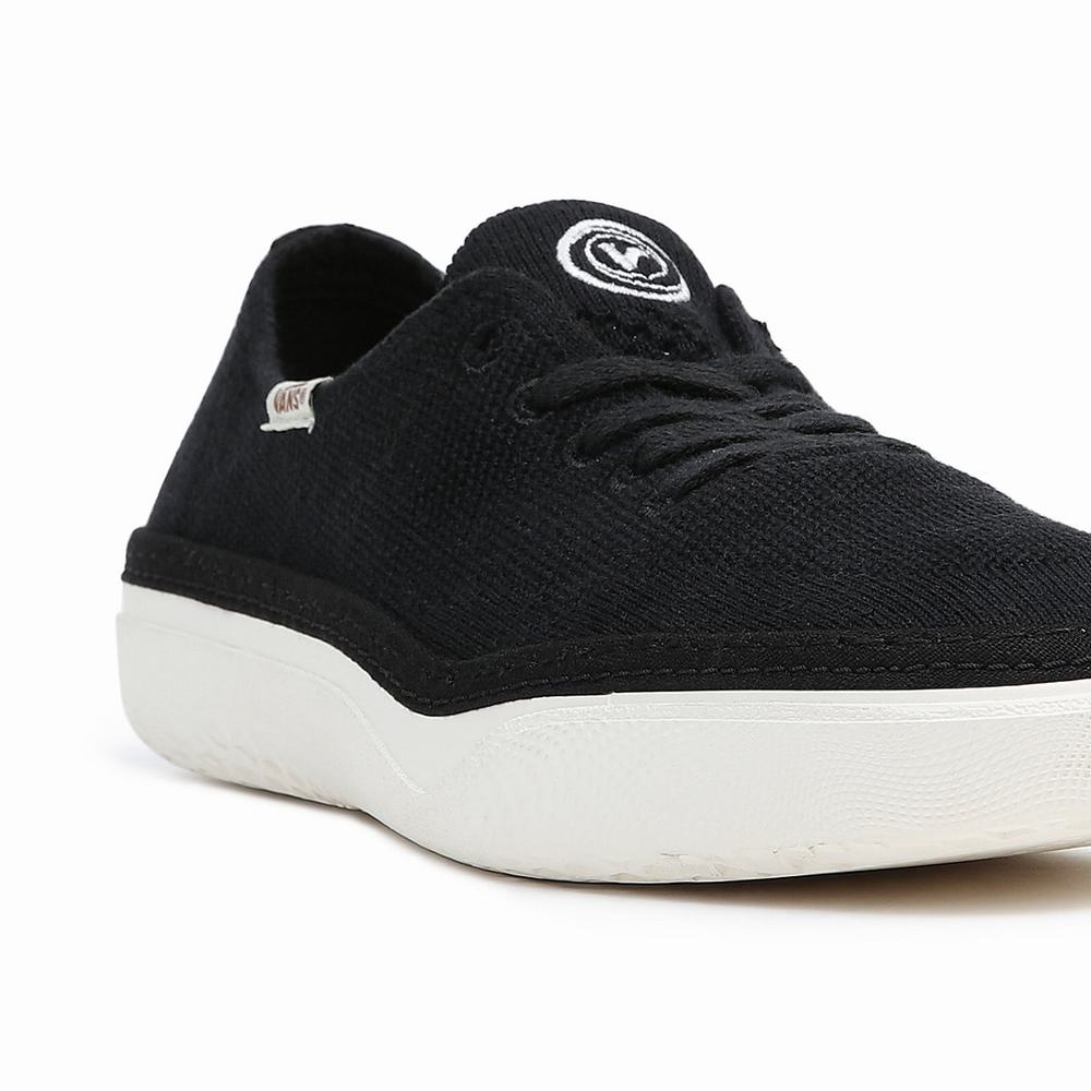 Men's Vans Circle Vee Sneakers Black | USA92307