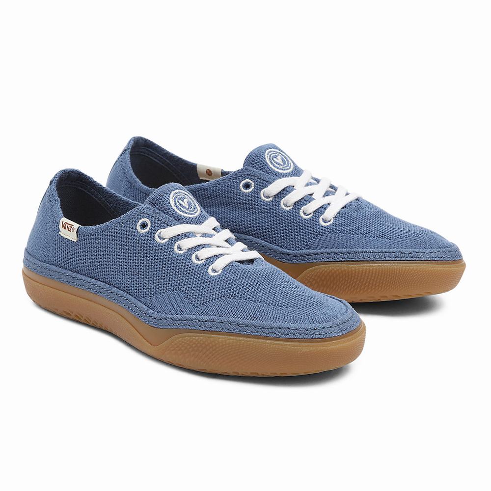 Men\'s Vans Circle Vee Sneakers Blue | USA79530